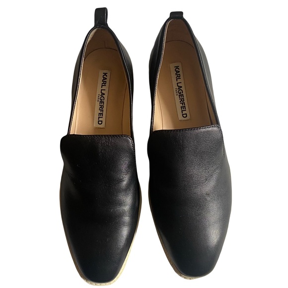 Karl Lagerfeld Paris Leather Brea Platform Loafers - Picture 2 of 9